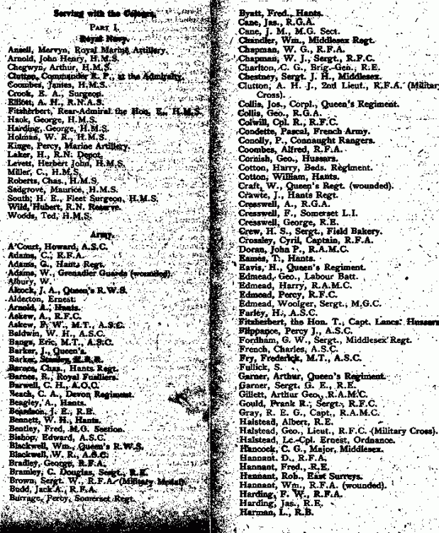Grayshott Roll of Honour
