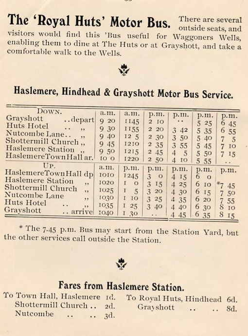 Ben Chandlers time and fare tables 1910
