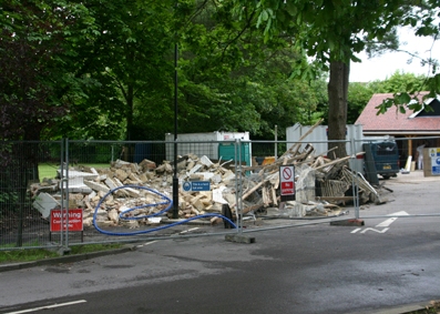 site of the public toilets